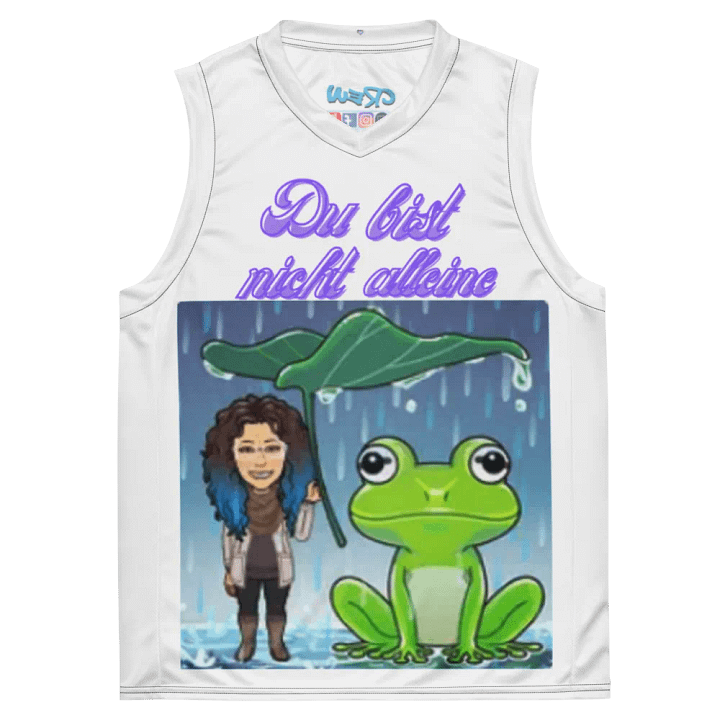 aus recyceltem Unisex-Basketballtrikot, Du bist nicht alleine product image (2)