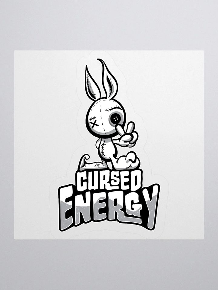 Cute & Creepy "Cursed Energy" Voodoo Doll Sticker product image (1)