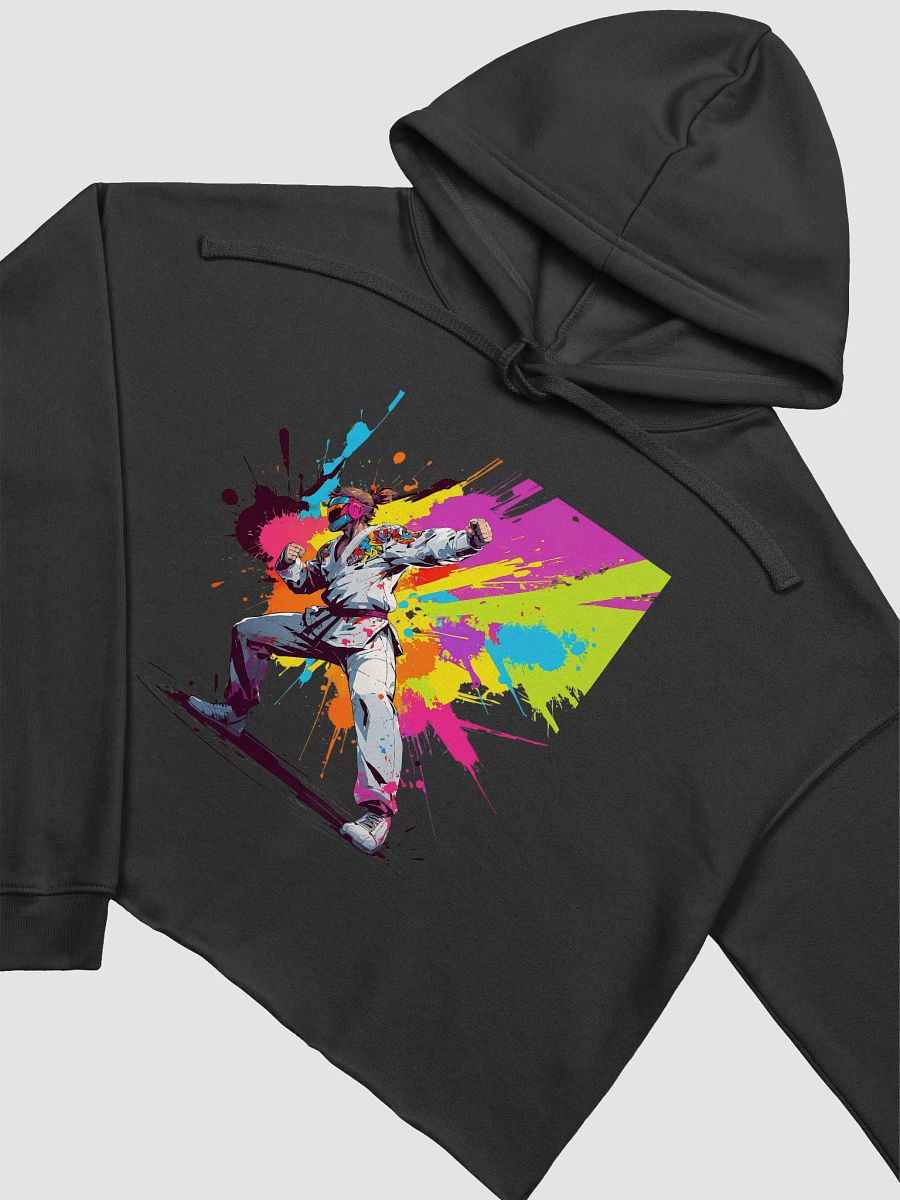 Bella+Canvas Fleece Crop Hoodie ( D_0144_Color Kick Taekwondo Boy of the Streets ) product image (27)