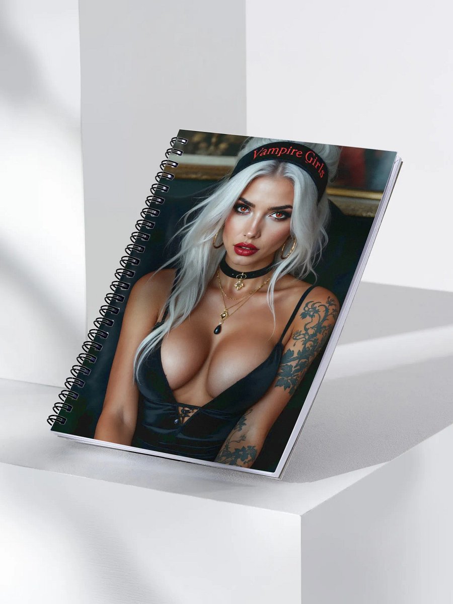 White Haired Vampiress Spiral Notebook product image (3)