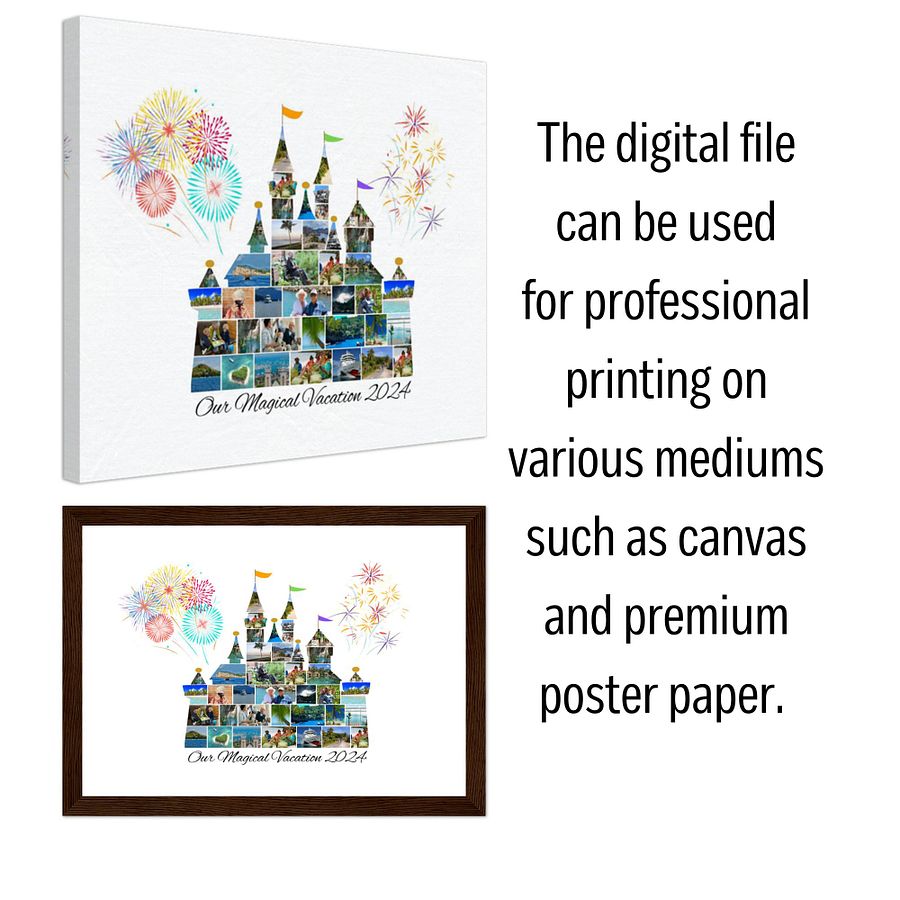 Magical Vacation Castle Photo Collage Canva Template product image (6)