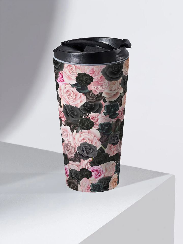 Pink and Black Rose Travel Mug product image (2)