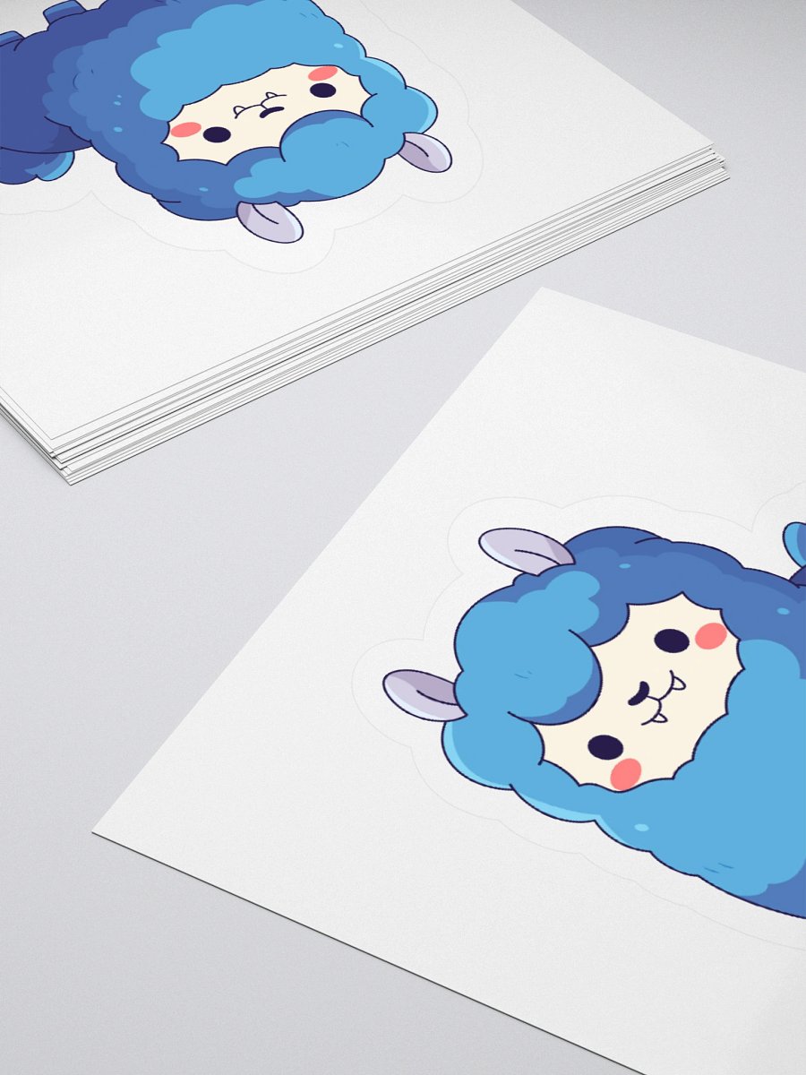 Muffang Alpaca Sticker – Chubby Blue Alpaca Vinyl Decal product image (10)