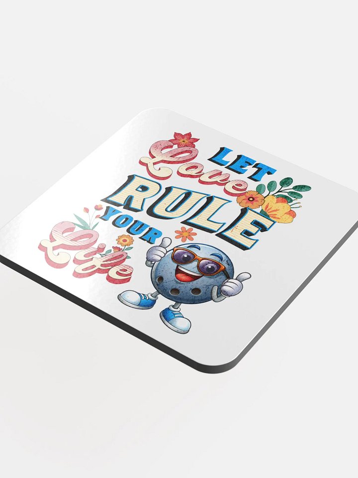 Let Love Rule Your Life Bowling Cork Coaster Set product image (1)