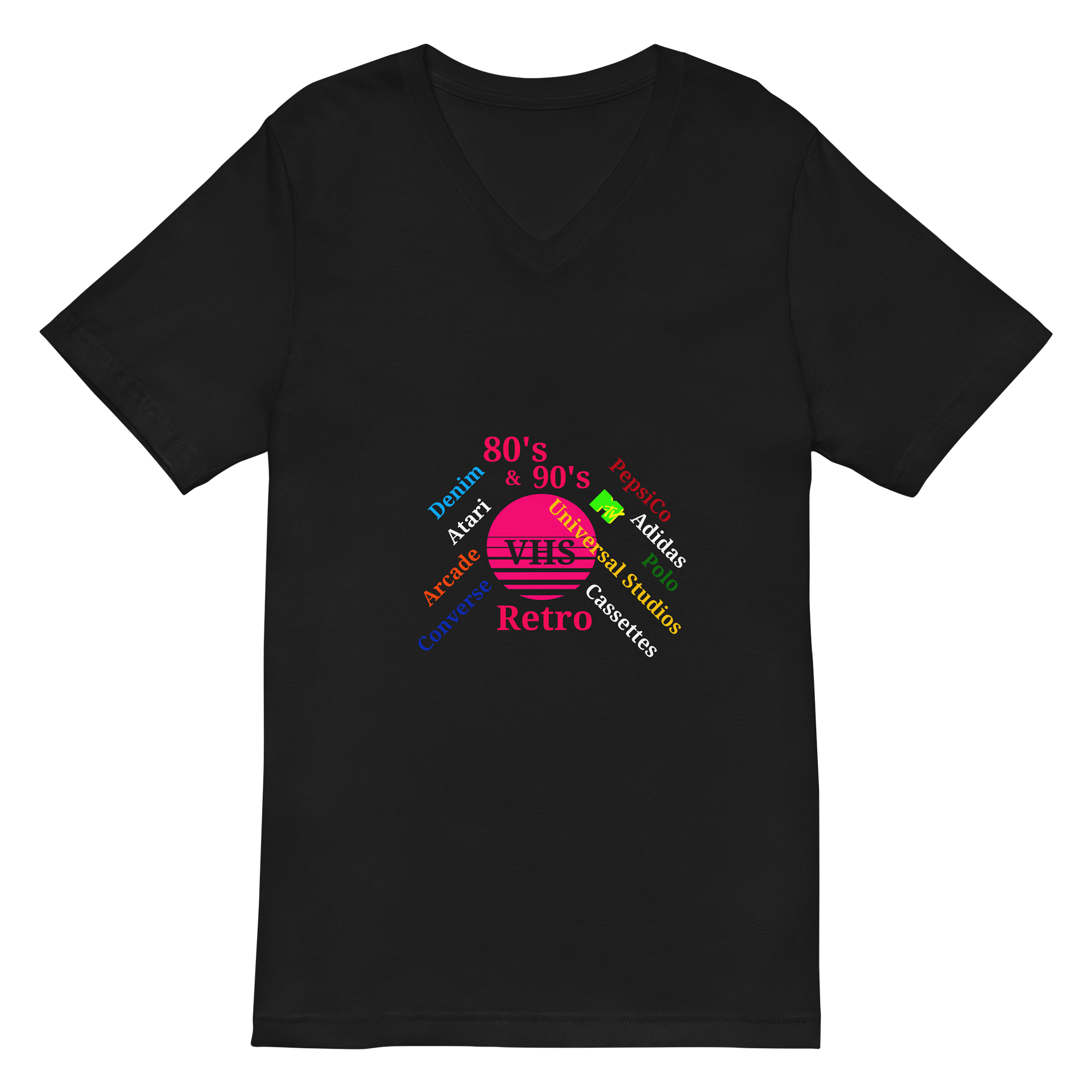 Retro VHS Nostalgia V-Neck Tee product image (2)