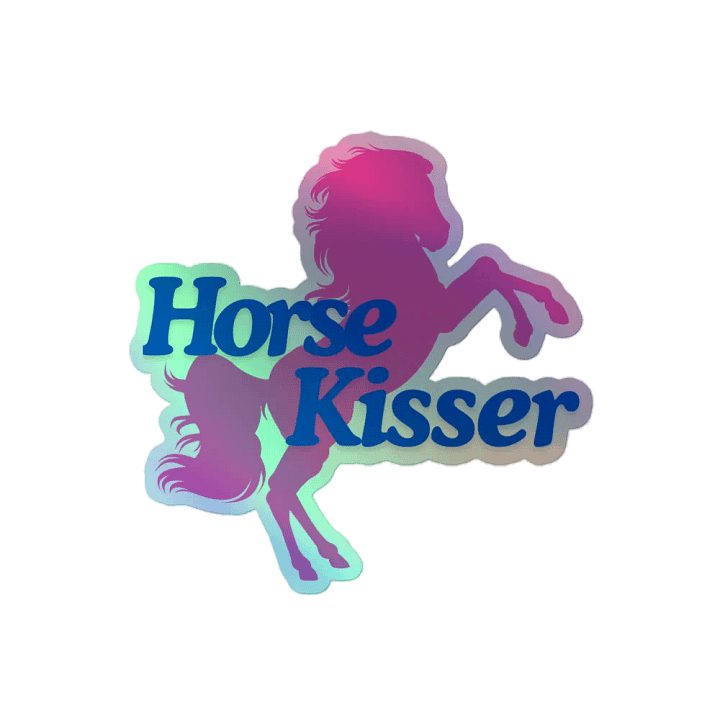 Horse Kisser Holographic Sticker product image (2)