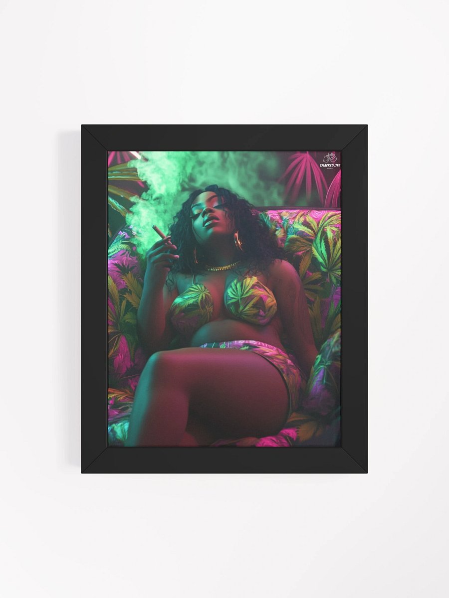 Queen of the Smoke – Cannabis Goddess Framed Poster product image (20)