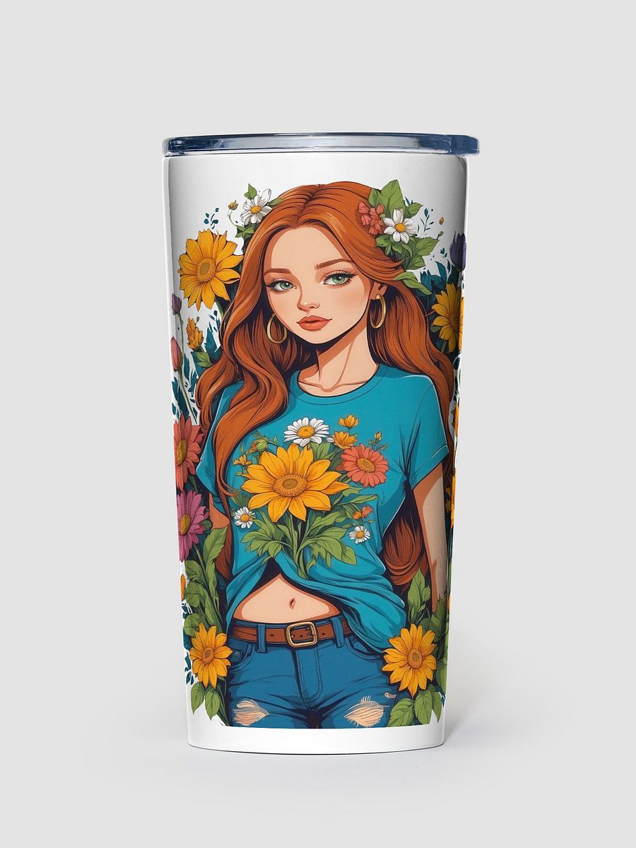 Bloomcore Flower Girl 20 oz Stainless Steel Tumbler - White product image (1)