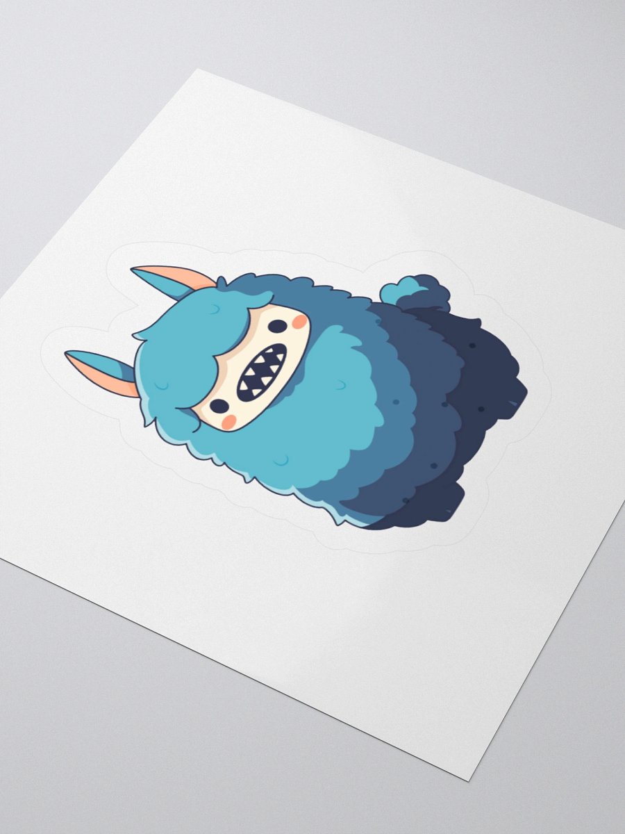 Snargle Alpaca Sticker – Sleepy Fanged Cartoon Vinyl Decal product image (9)