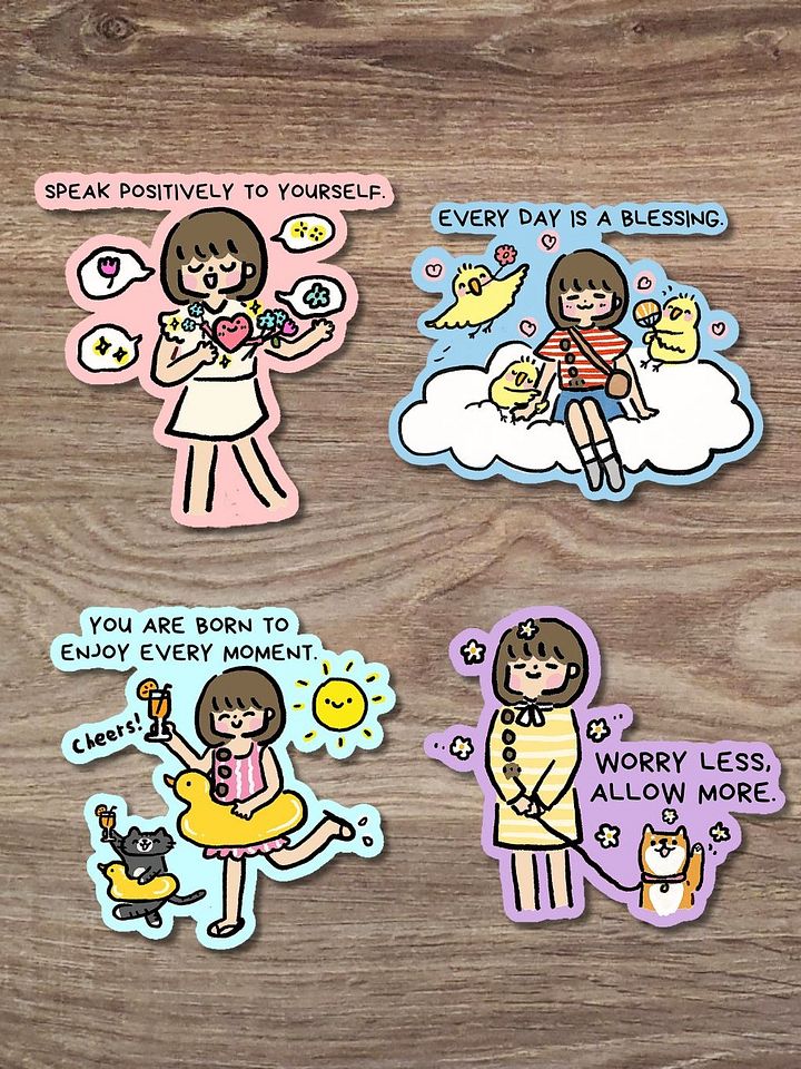 Positivity Glitter Stickers Bundle #5 product image (1)