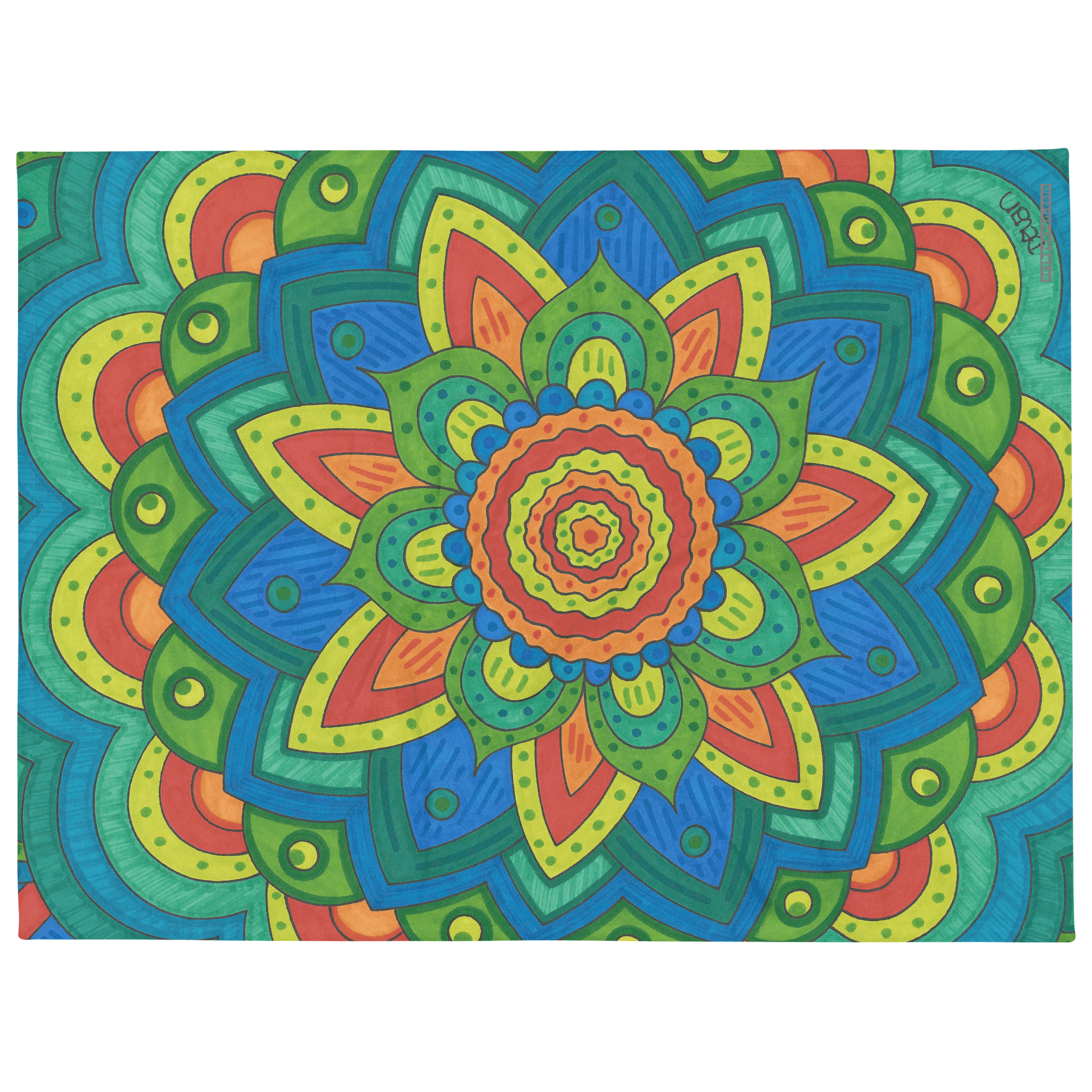 Orange Mandala Blanket product image (2)