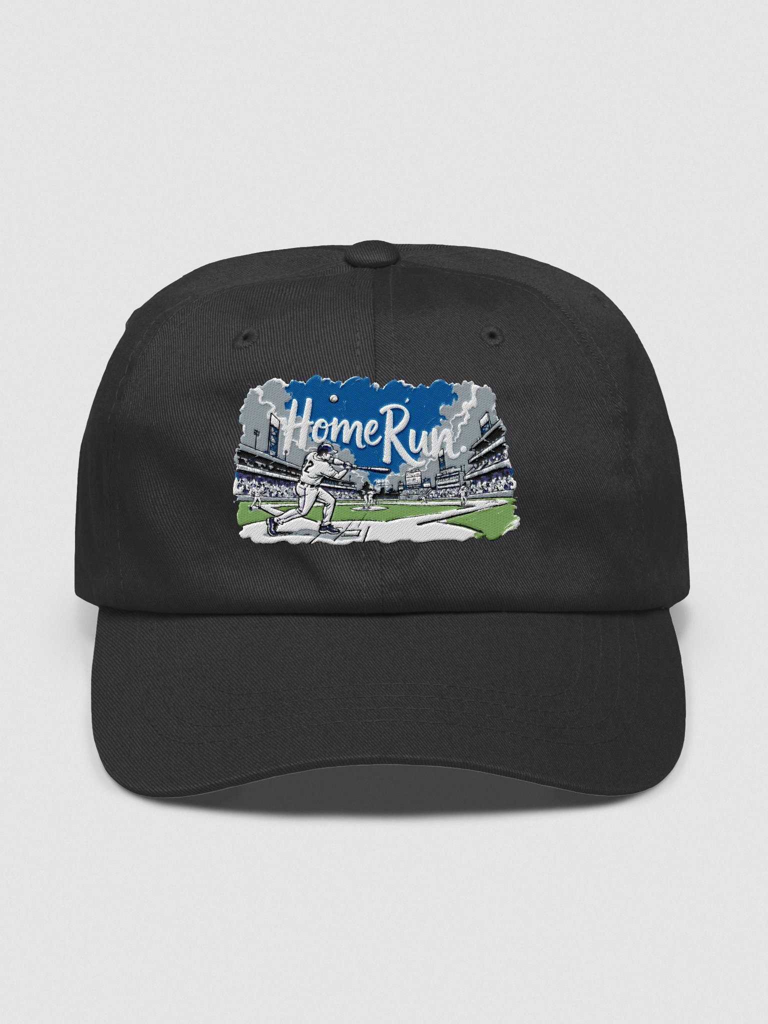Baseball Home Run Action: Crowd Roaring Dad Hat product image (3)