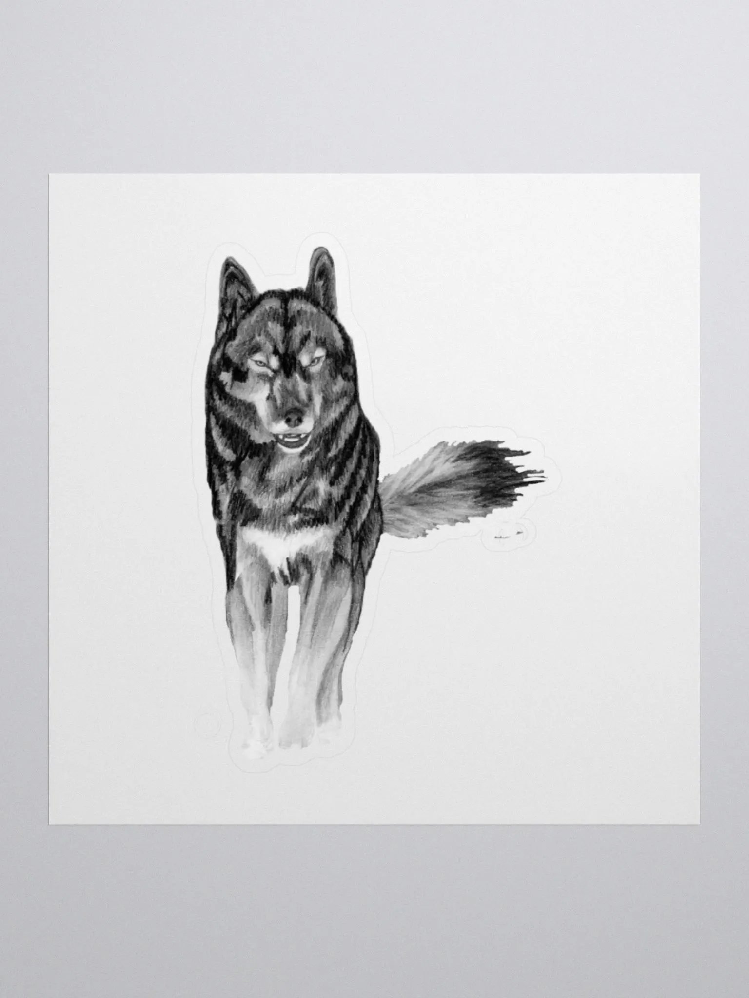Wolf Drawing Sticker product image (2)