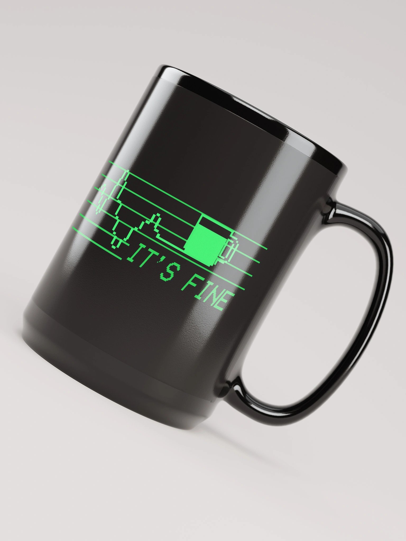 Heartbeat Coffee Mug "IT'S FINE" - Big Mug 15oz product image (4)