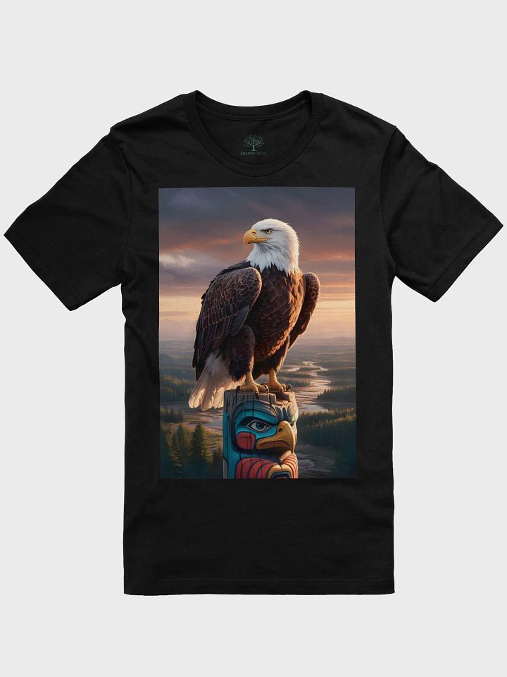Graphic Grove Unisex Supersoft T-Shirt - Native American Eagle and Totem Pole Design product image (1)