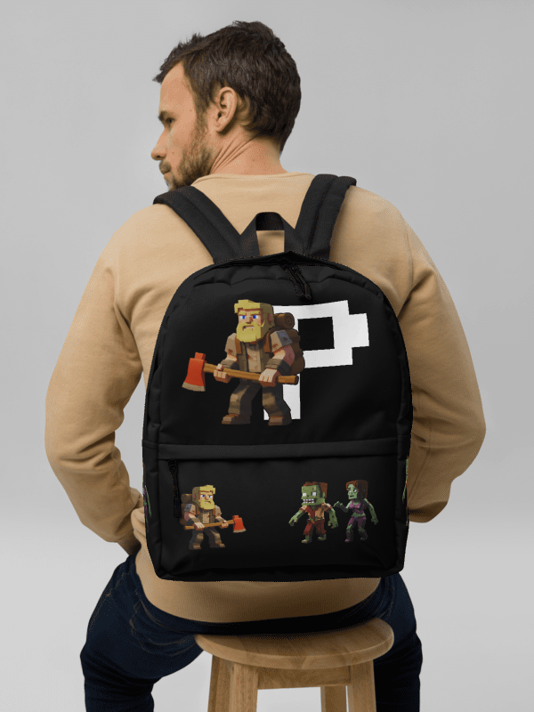 Patient PixelZ All-Over Print Backpack (Black) product image (8)