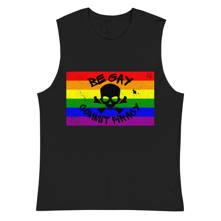 Be Gay, Commit Piracy - Pride Muscle Tank product image (2)