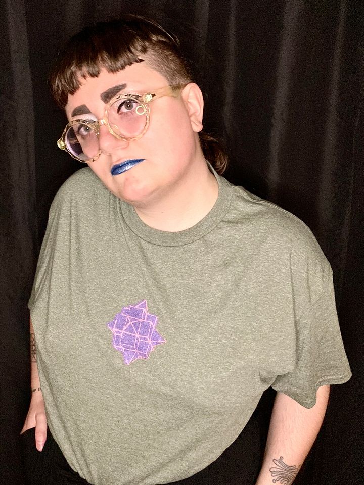 ethereal geometry i unique screen printed t-shirt product image (2)