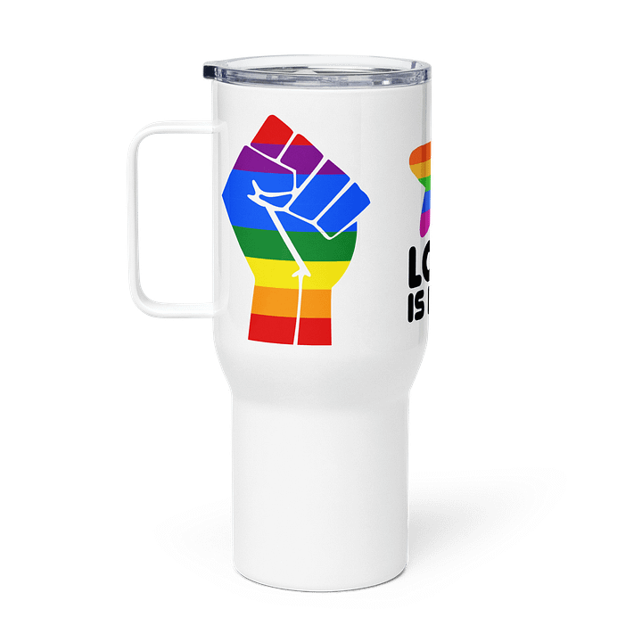 Rainbow Pride Travel Mug: Love Is Love Edition product image (1)