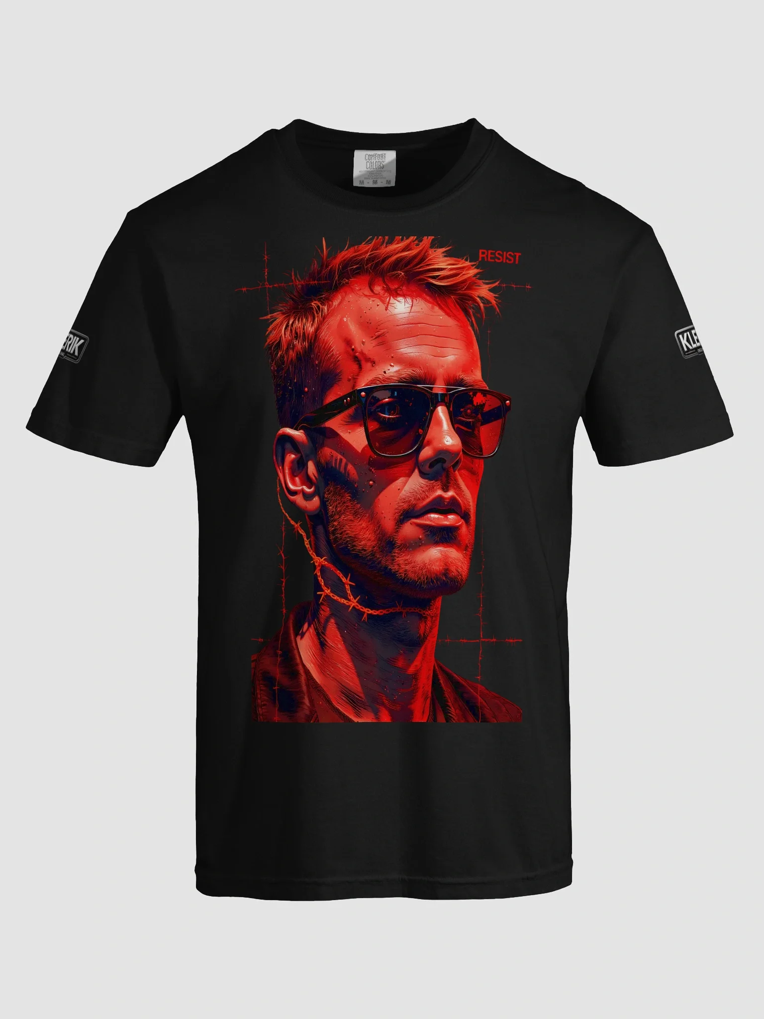 Original KLERIK Logo Heavyweight Tee - A Man With No Tribe No Purpose No faith Is The Easiest To Control product image (1)