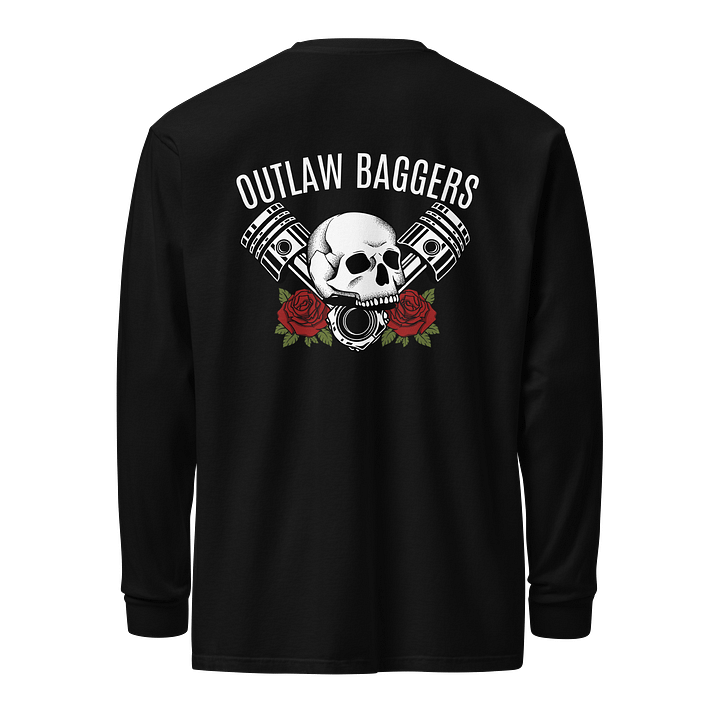Outlaw Baggers Rose Black Long Sleeve Tee product image (1)