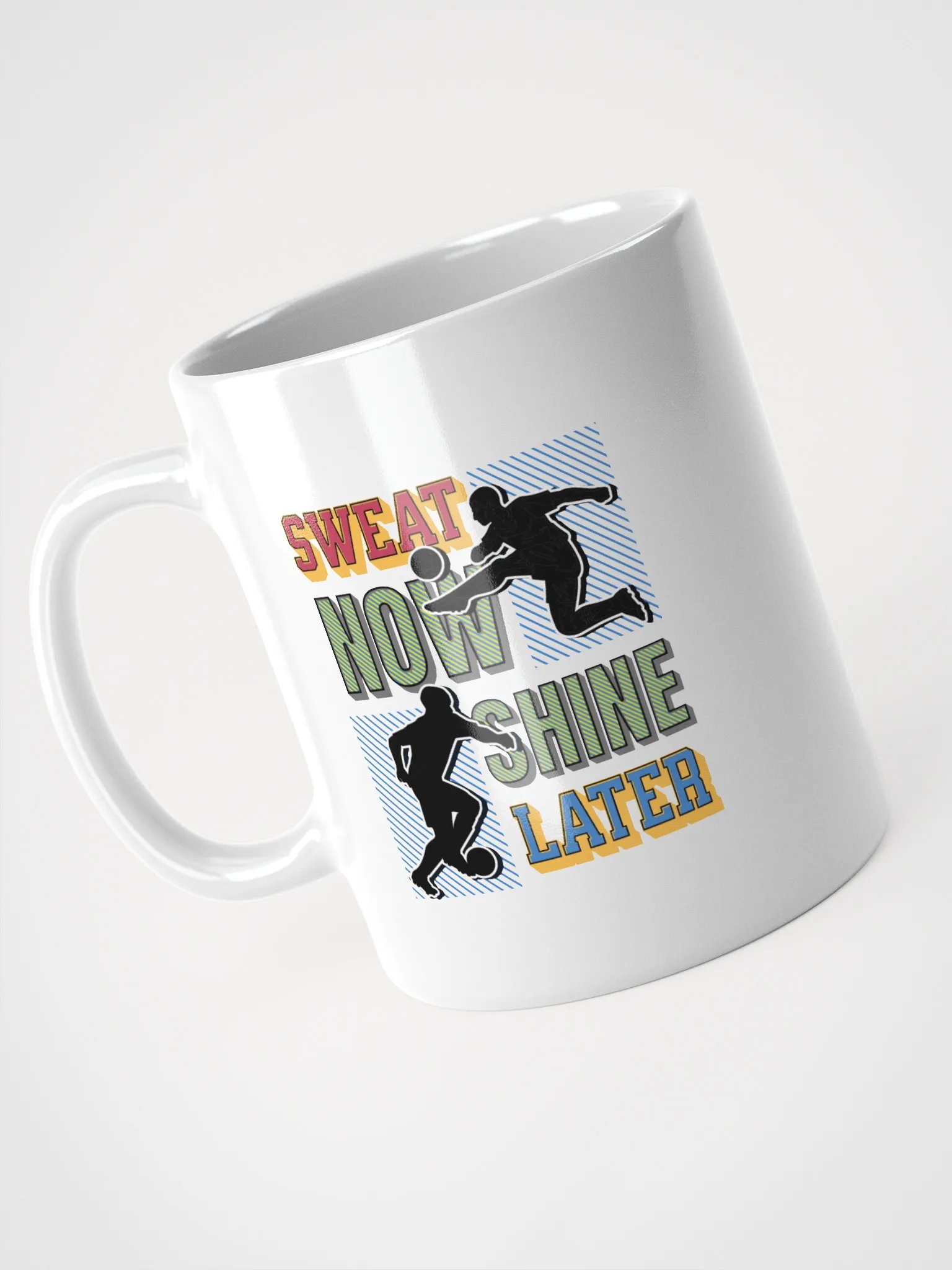 Sweat Now Shine Later Soccer Motivation Mug product image (2)