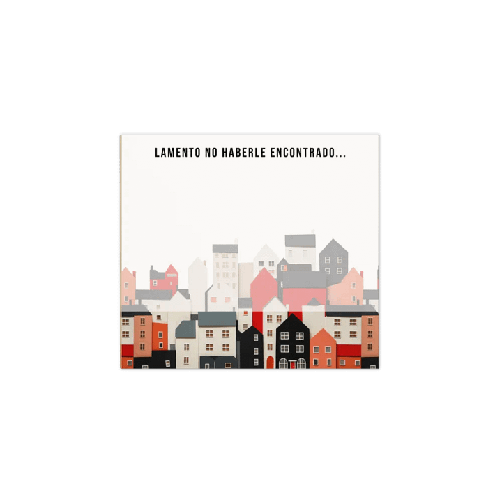 'Lamento no haberle encontrado' Townhomes Notepad product image (1)