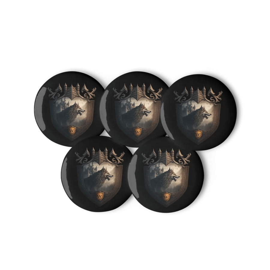 Button 5 Pack Wolves Haven Crest product image (4)