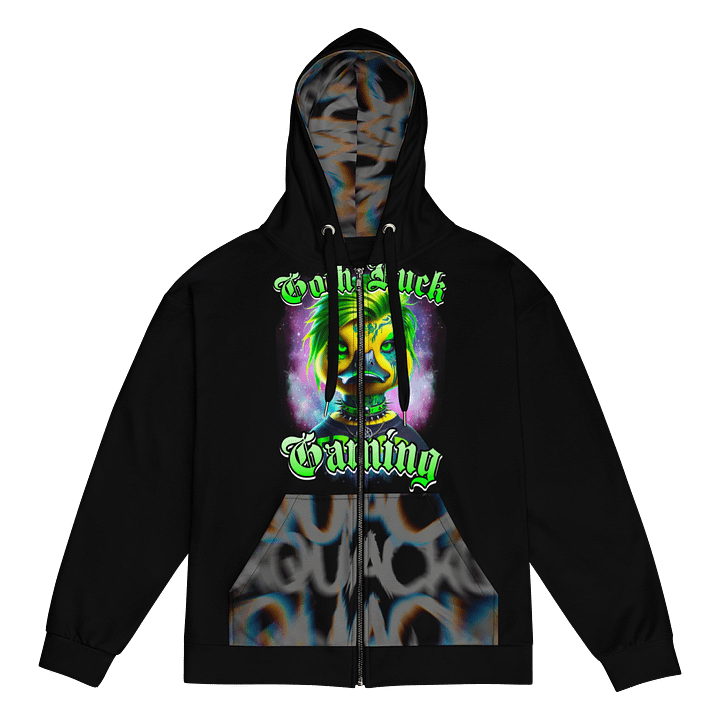 Goth Duck Gaming All-Over Hoodie product image (1)