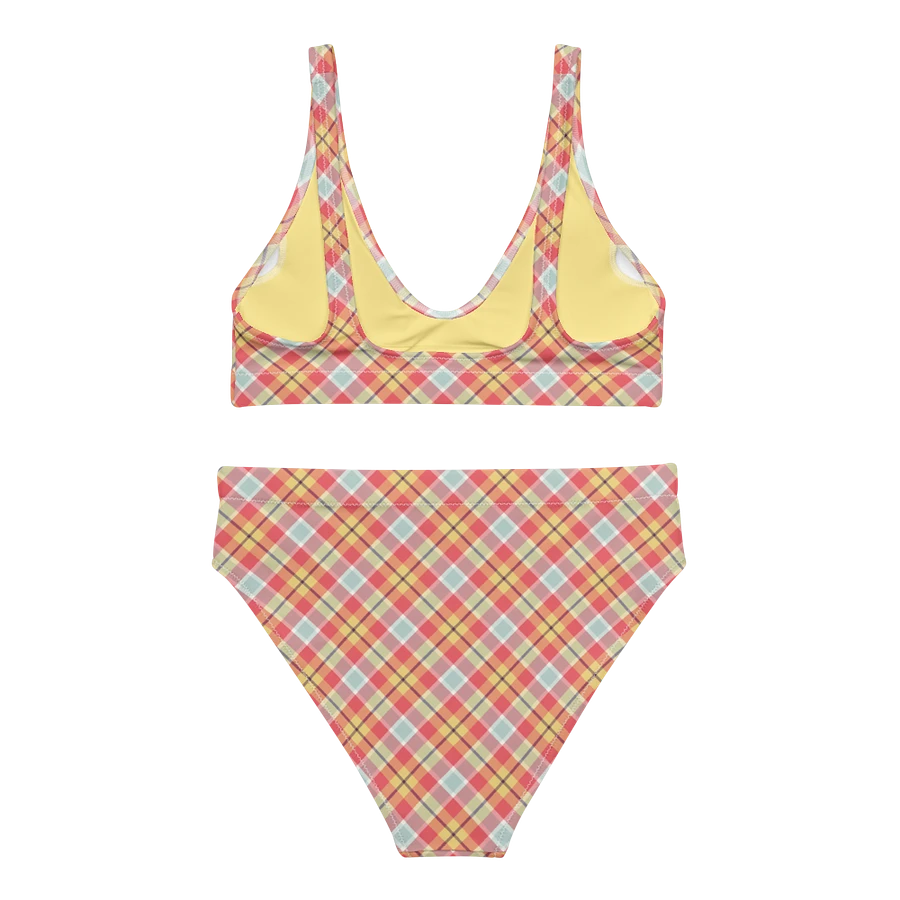 Coral Pink, Yellow, and Mint Plaid Bikini product image (4)