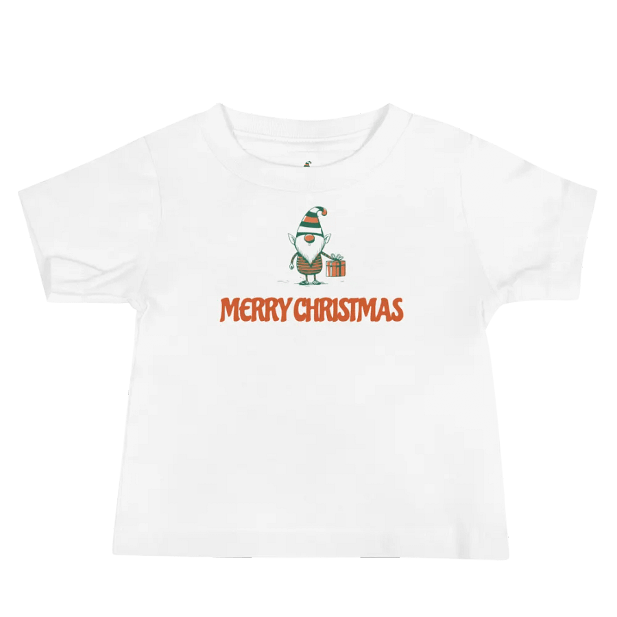 Merry Christmas Gnome Baby Tee product image (3)