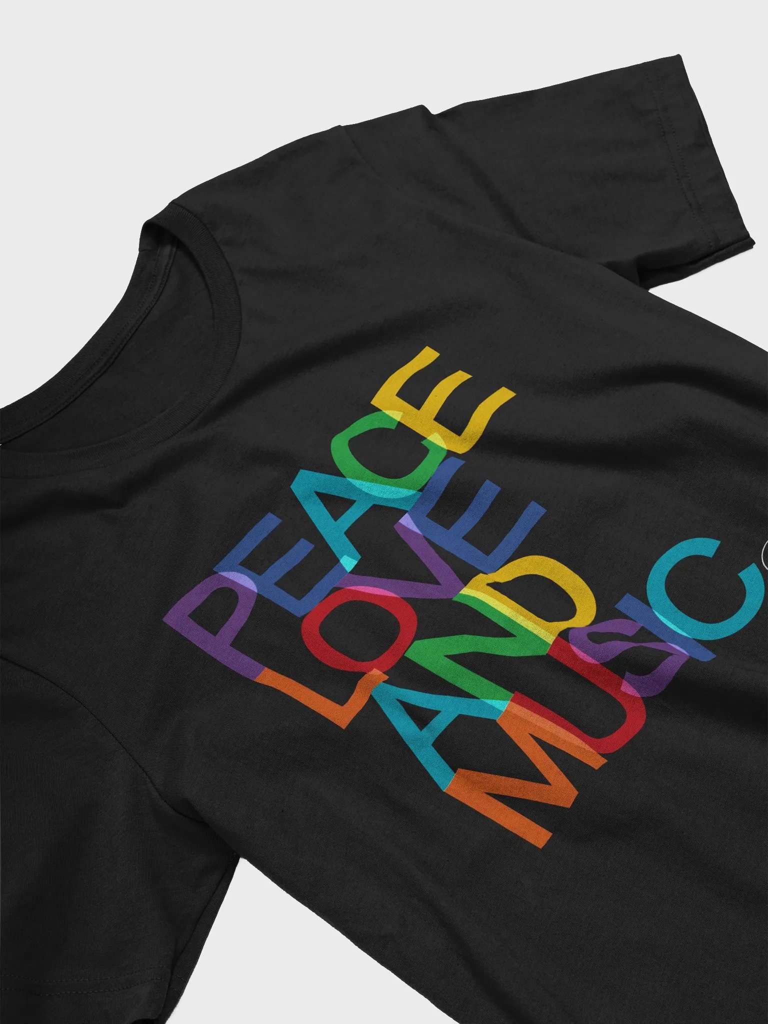 Peace Love Music Black Tshirt product image (2)