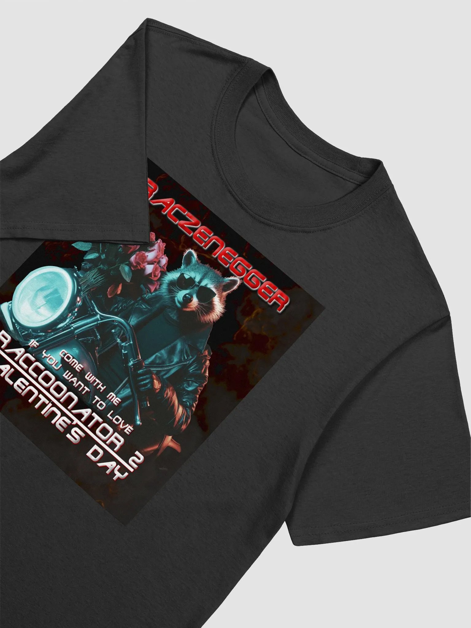 Terminator Raccoon Romance T-Shirt product image (2)