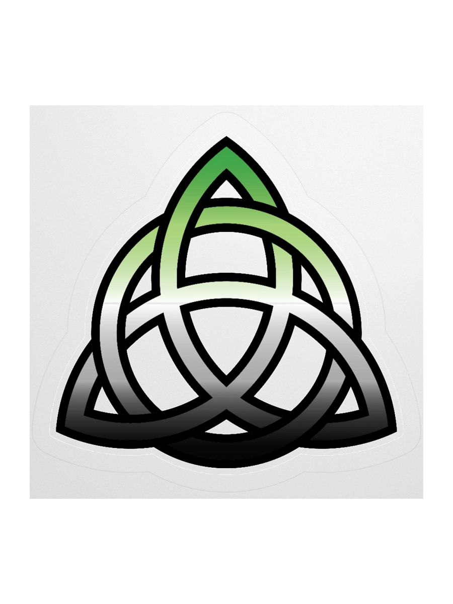 Aromantic Pride Gradient Celtic Knot Sticker product image (3)