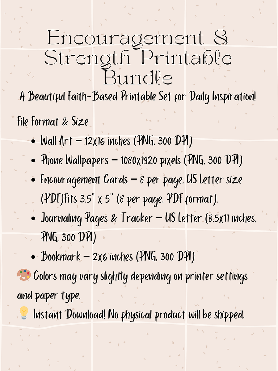 Encouragement & Strength Printable Bundle product image (8)