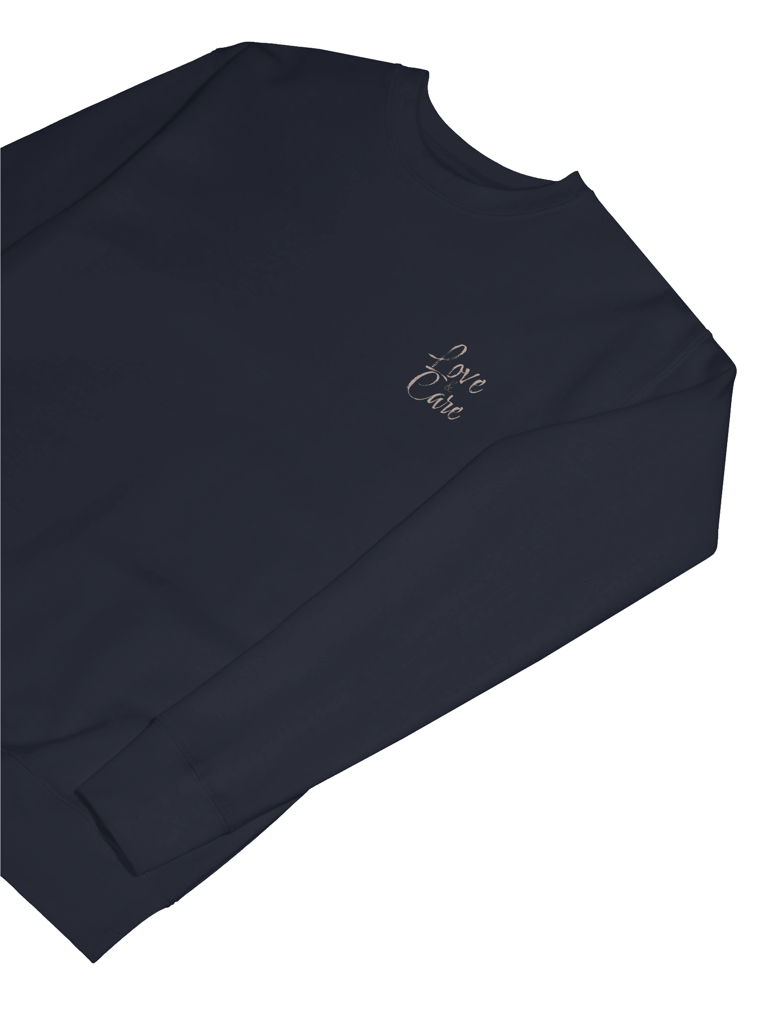 “Love Loudly, Care Deeply” Premium Navy Sweatshirt – Unisex Fit product image (7)