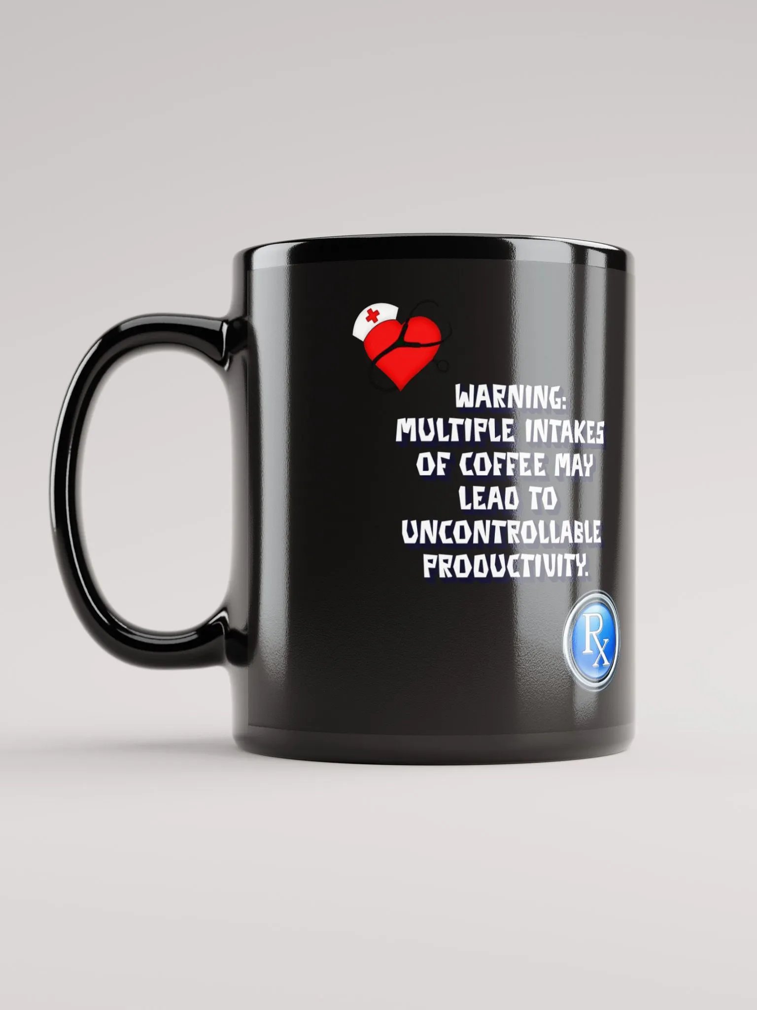 Multiple Intakes of Coffee May Lead To Productivity - Funny Black Mug product image (11)