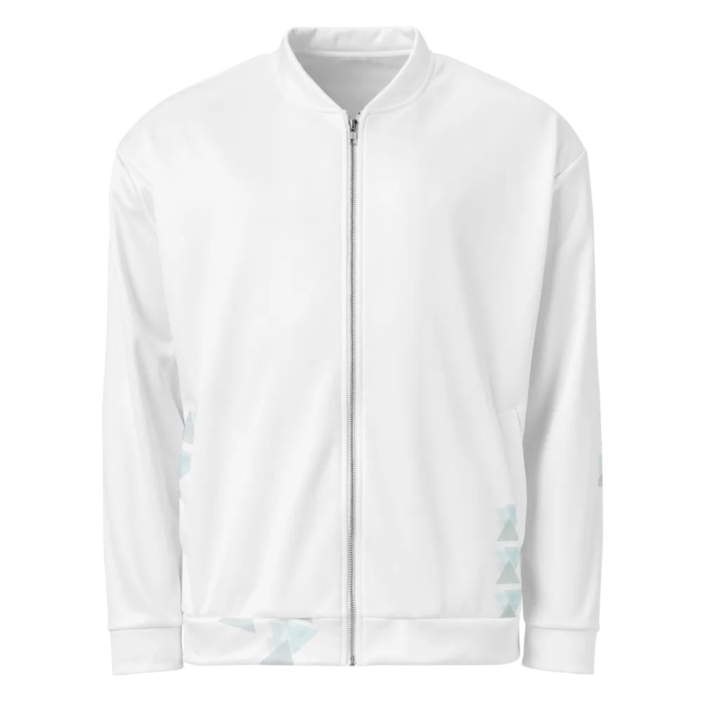 Turquoise Triangle Symmetry Bomber Jacket product image (2)