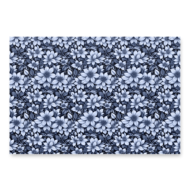 Indigo Flowers Paper Sheet product image (1)