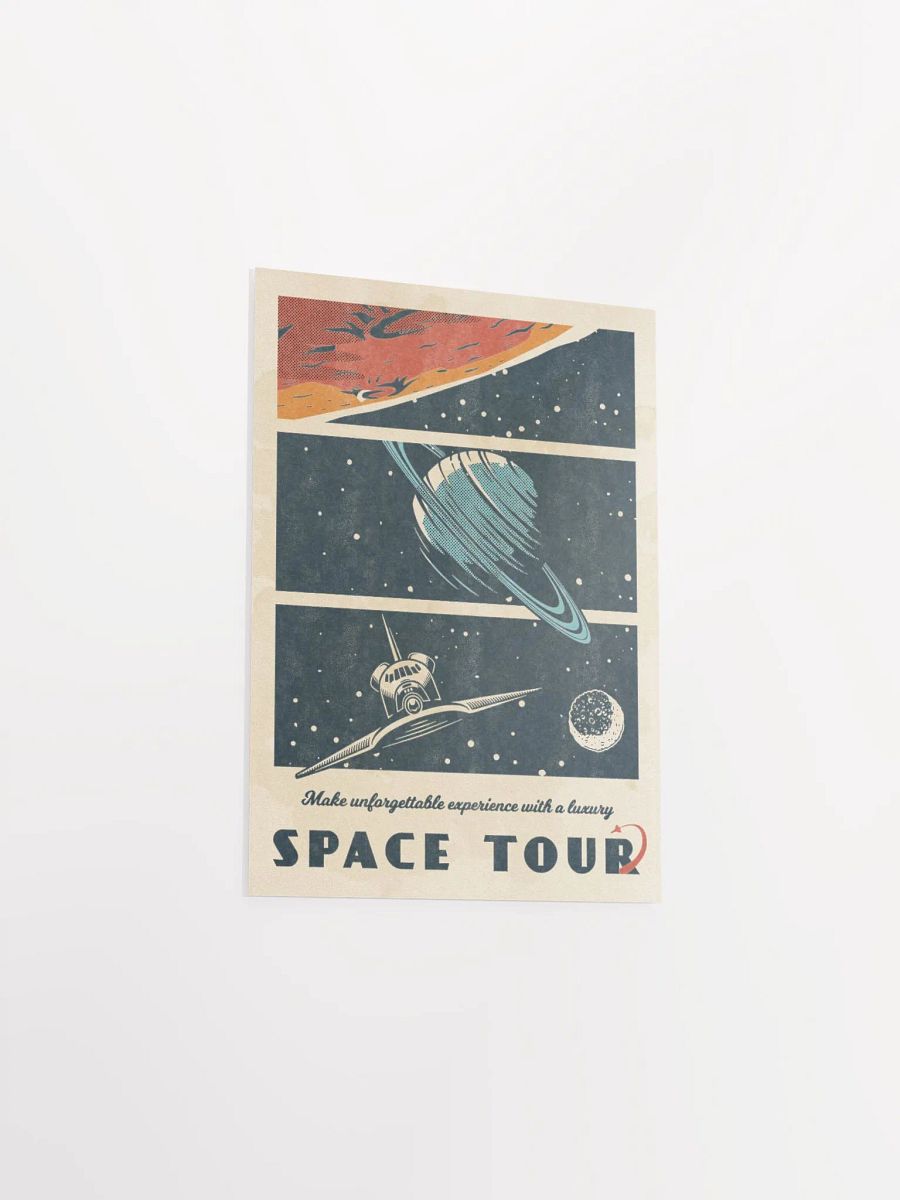 Space Tour — Vintage space poster, retro space art, propaganda poster, retrofuturism art, retro sci-fi print product image (9)