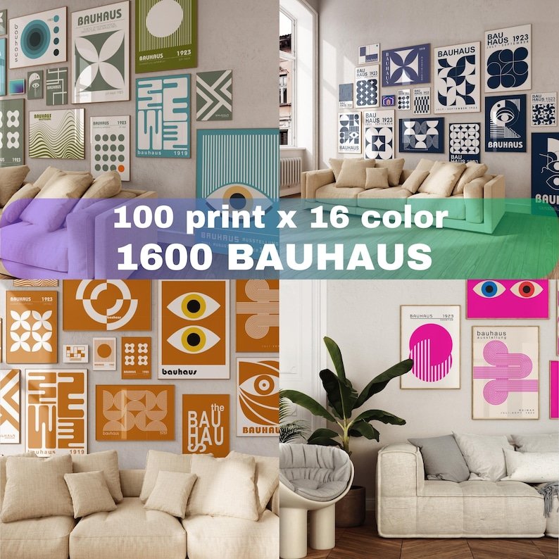 Bauhaus poster set of 3500+ premium printable wall art digital product image (9)