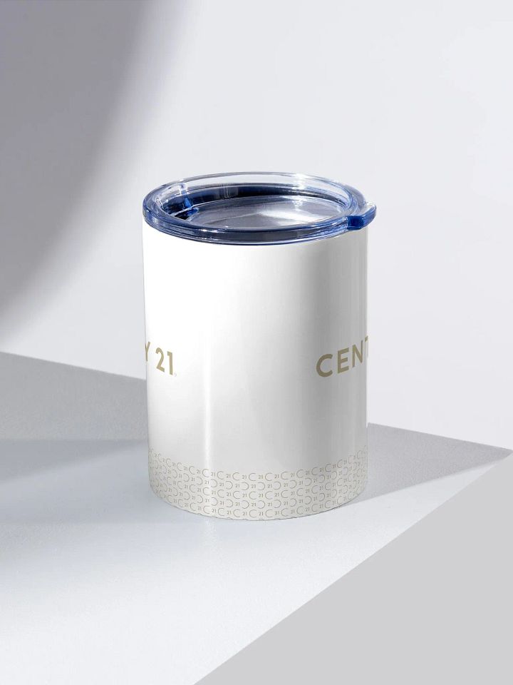 10oz Stainless Steel Tumbler with Gold Wordmark + Seal Pattern product image (2)