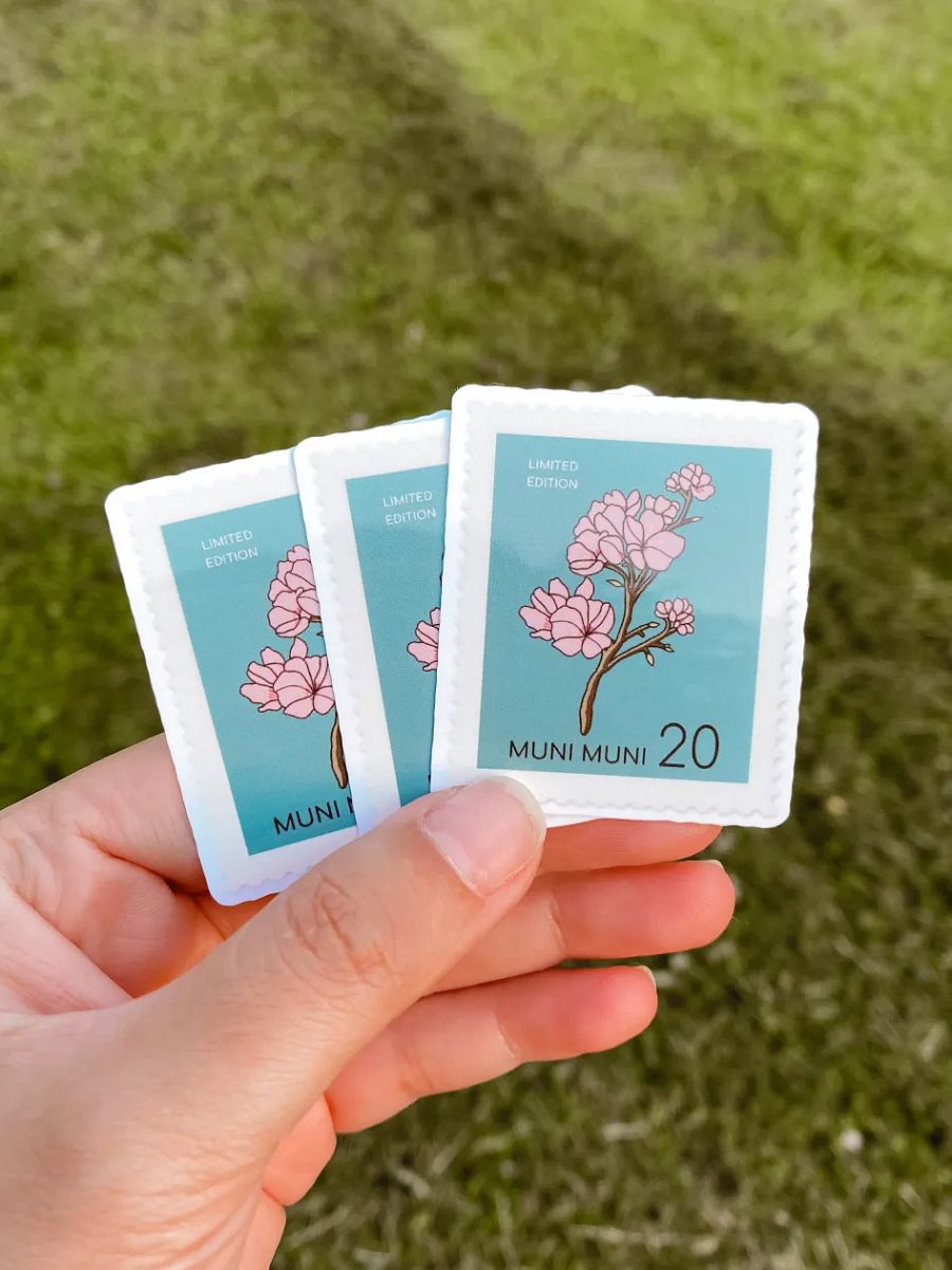 Cherry Blossom Stamp Sticker product image (2)