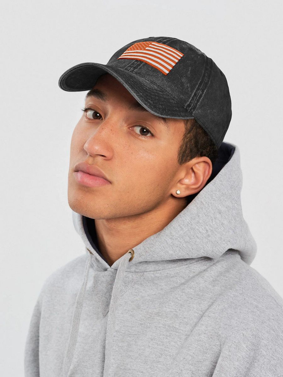Vintage Orange American Flag Hat product image (5)
