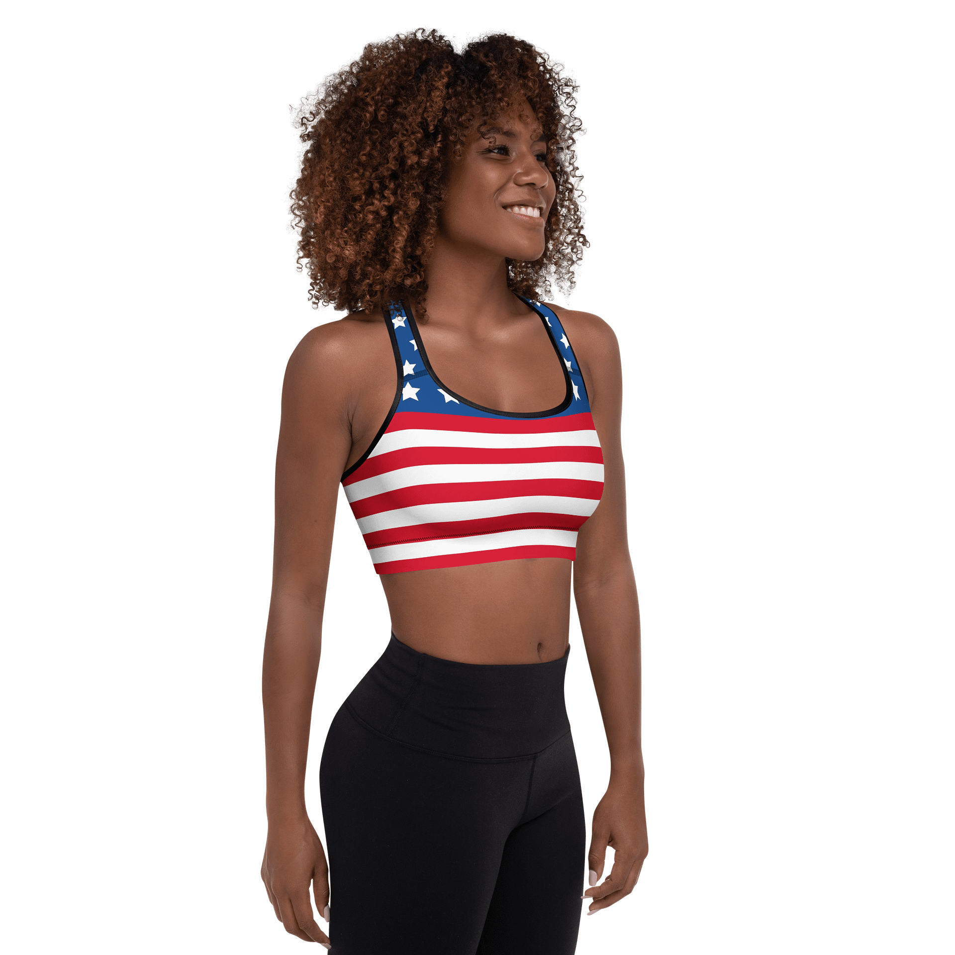 Stars and Stripes All-Over Padded Sports Bra product image (9)