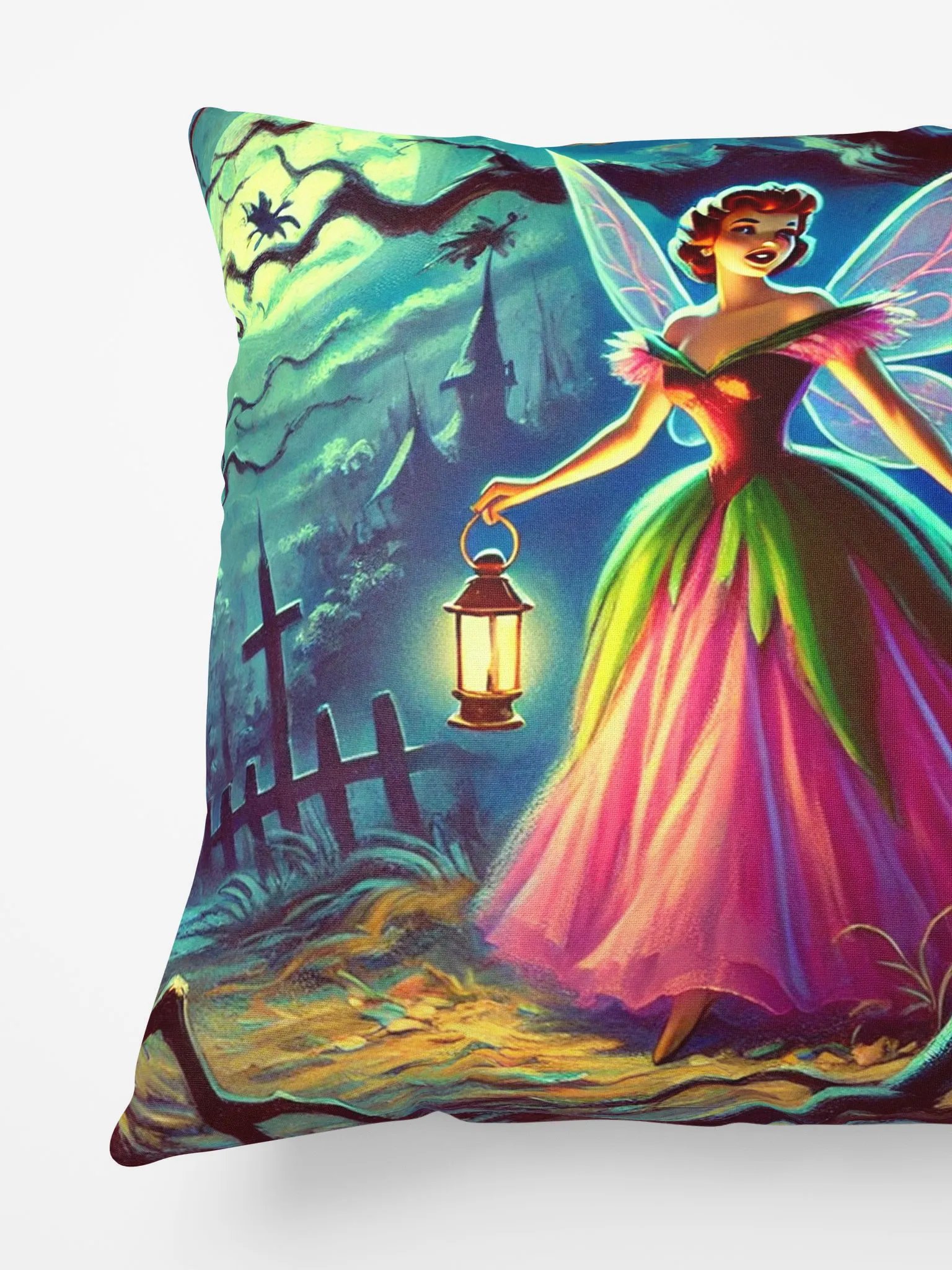 Pink Fairy in the Woods Pillow product image (4)