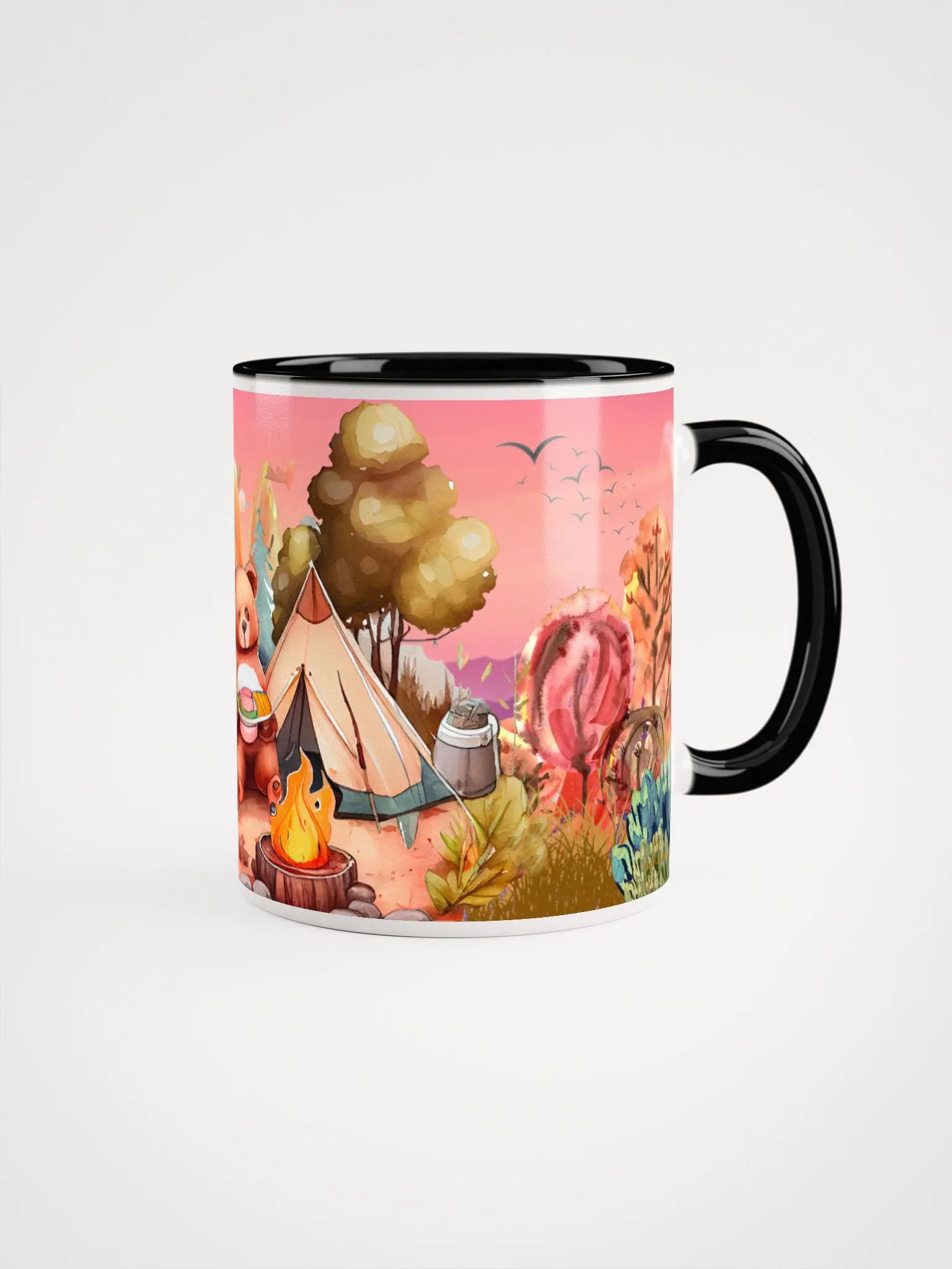 Camping Bear Ceramic Mug | Rustic Wilderness-Themed Drinkware for Outdoor Enthusiasts product image (1)