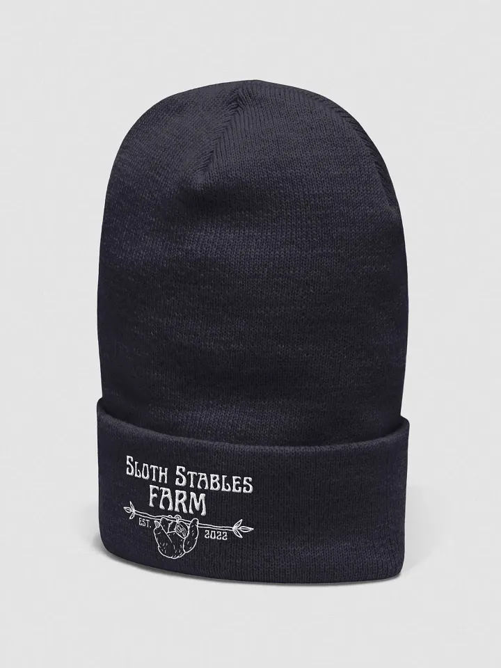 Sloth Stables Farm Beanie - White Embroidery product image (2)