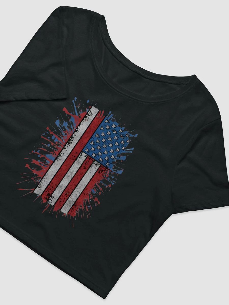 Womens Splatter Stars & Stripes Crop product image (3)