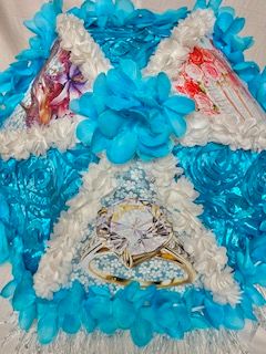 Custom Blue & White Wedding Umbrella product image (1)
